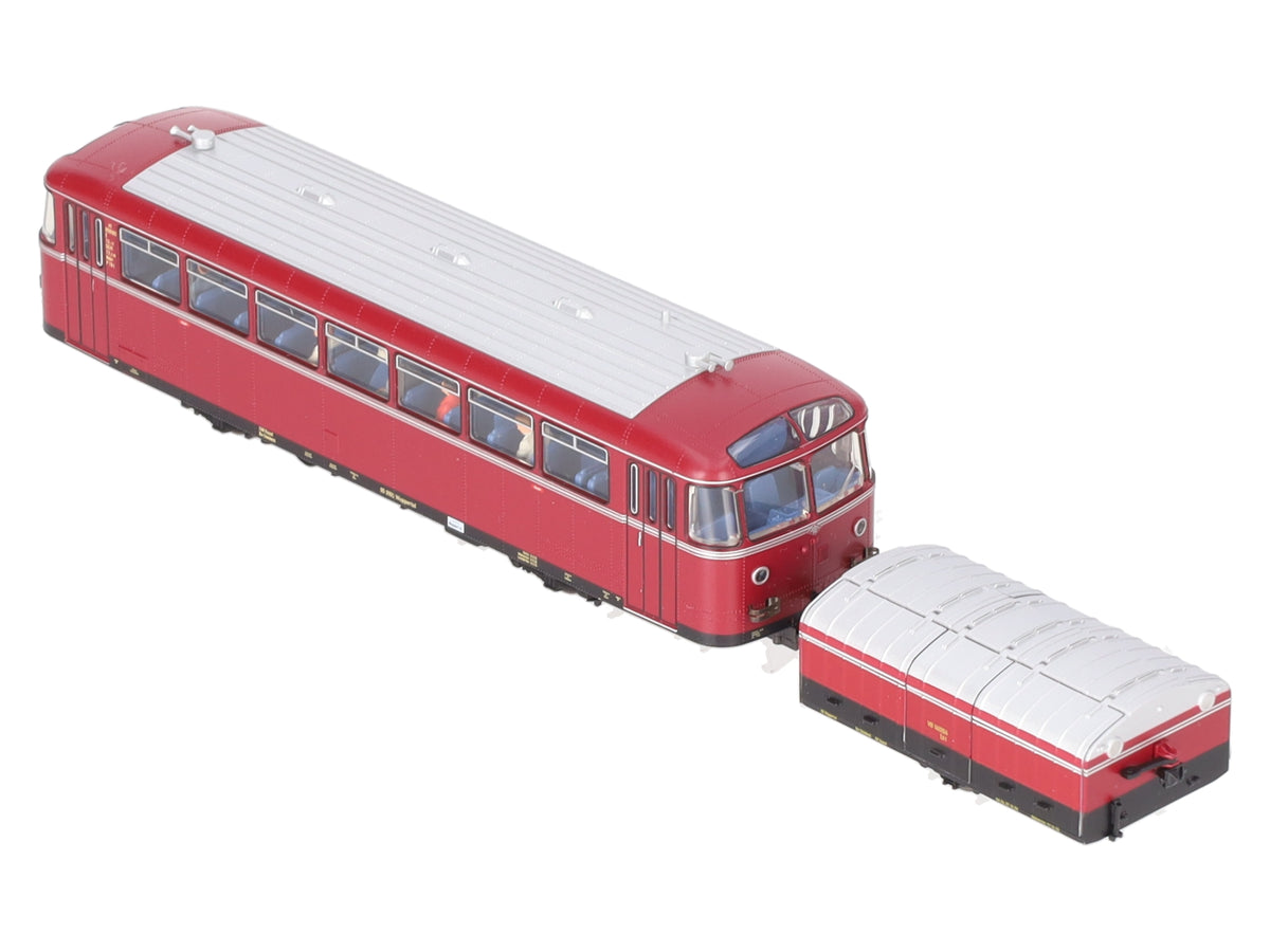 Trix 22992 HO Scale DB 59.9 Rail Bus w/ Single Axle Trailer Car NIB