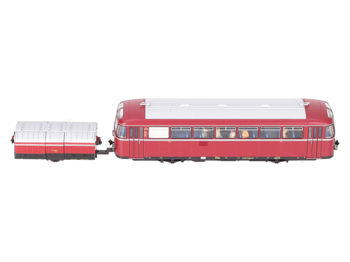Trix 22992 HO Scale DB 59.9 Rail Bus w/ Single Axle Trailer Car NIB