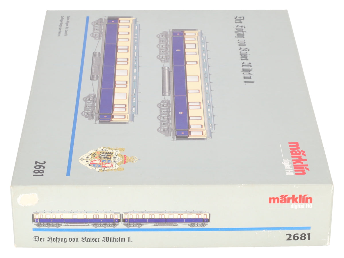 Marklin 2681 HO Scale Kaiser Wilhelm II Imperial Court 2-Car Set LN/Box