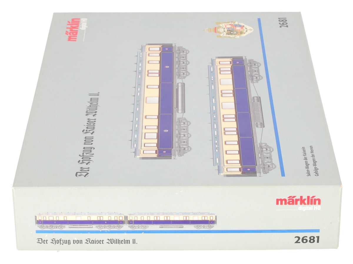 Marklin 2681 HO Scale Kaiser Wilhelm II Imperial Court 2-Car Set LN/Box