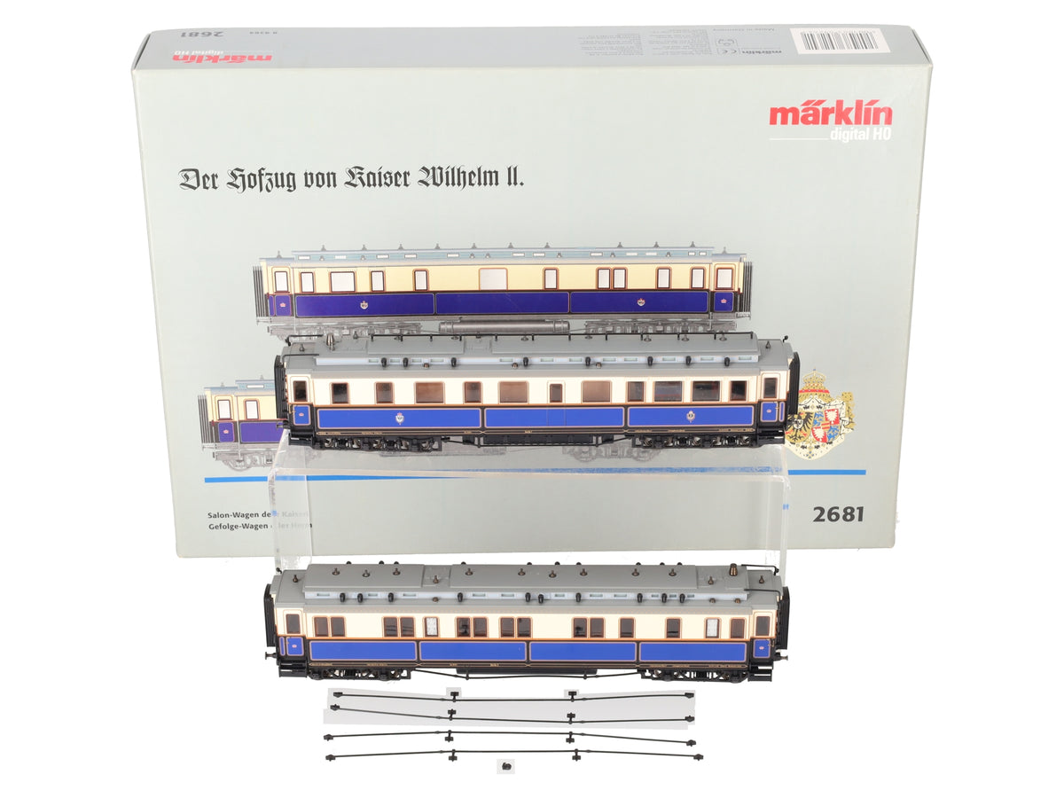 Marklin 2681 HO Scale Kaiser Wilhelm II Imperial Court 2-Car Set LN/Box