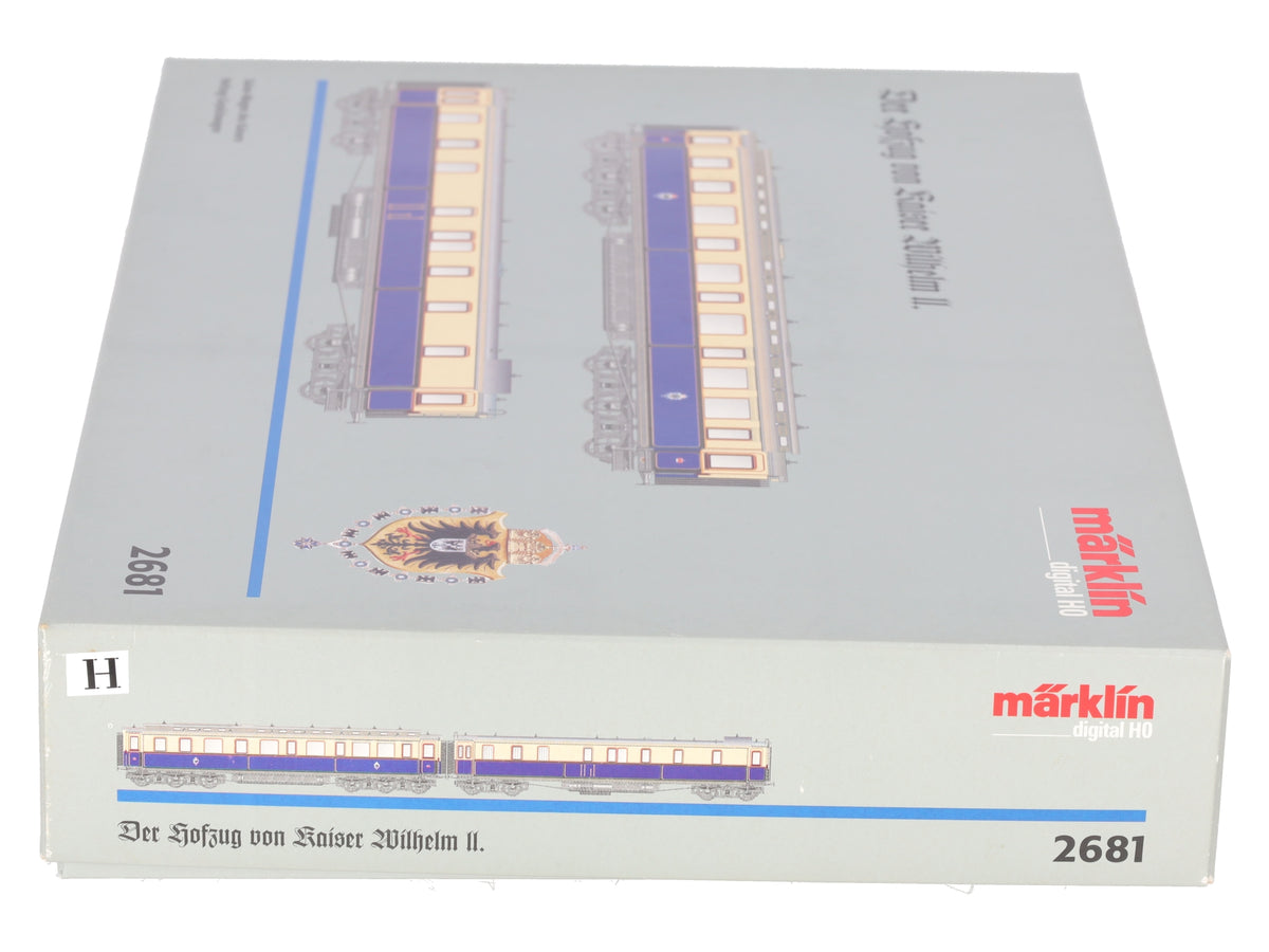Marklin 2681 HO Scale Kaiser Wilhelm II Imperial Court 2-Car Set EX/Box