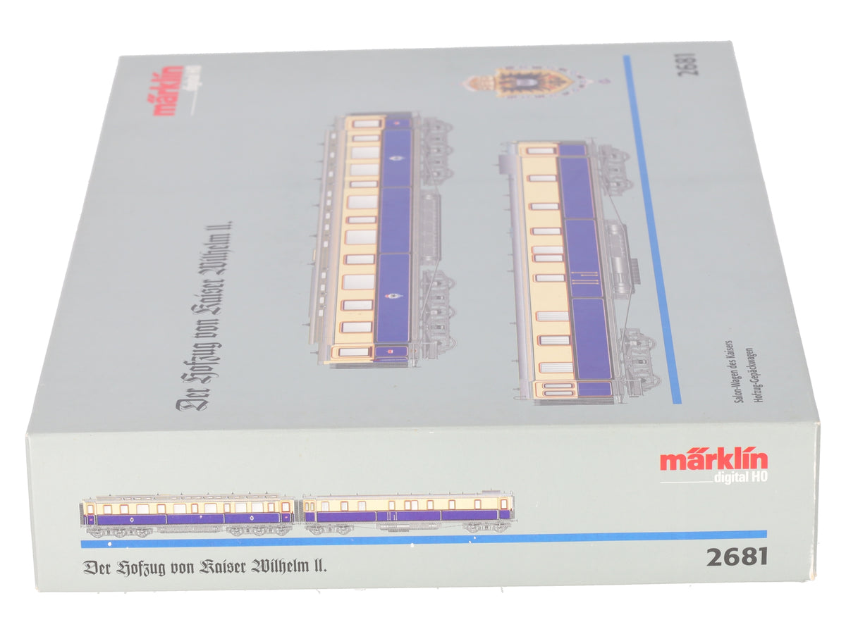 Marklin 2681 HO Scale Kaiser Wilhelm II Imperial Court 2-Car Set EX/Box