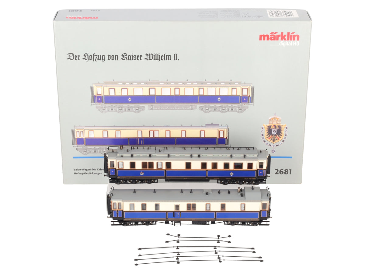 Marklin 2681 HO Scale Kaiser Wilhelm II Imperial Court 2-Car Set EX/Box