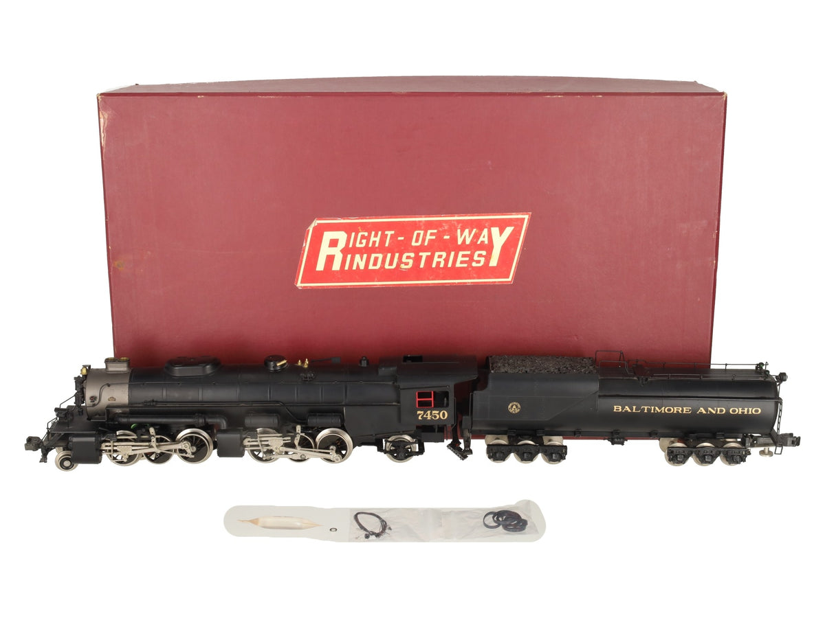Right-of-Way 5001 O Gauge BRASS B&O KK2 2-6-6-2 Steam Locomotive & Tender #7450 EX/Box