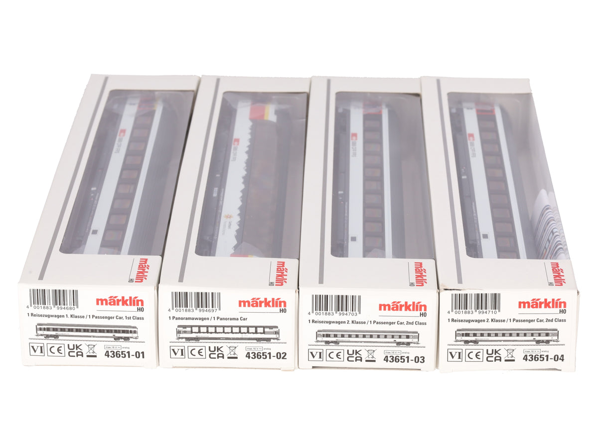 Marklin 43651 HO Swiss Federal Railways Type EW IV Passenger Cars (Set of 4) LN/Box