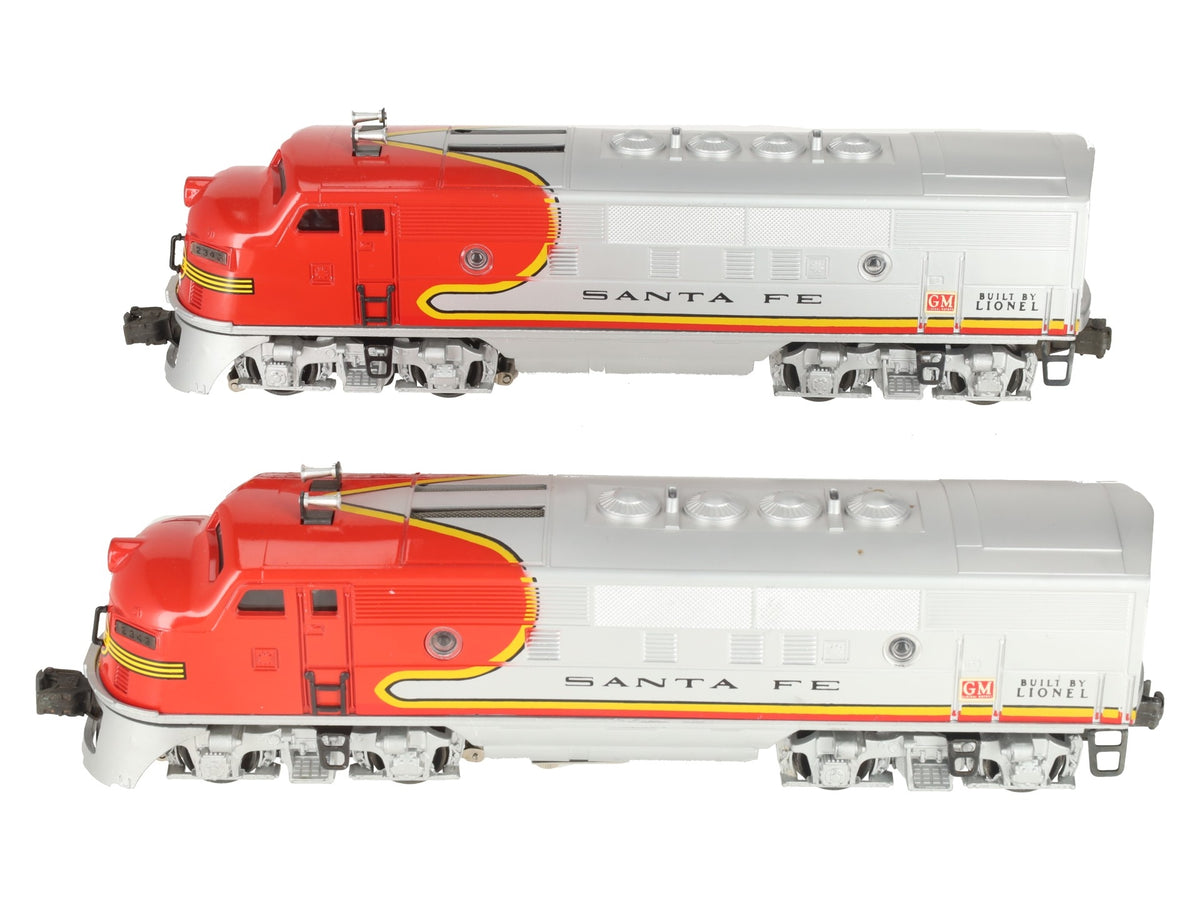 Lionel 2343 Vintage O Gauge Santa Fe F3 AA Diesel Locomotive Set