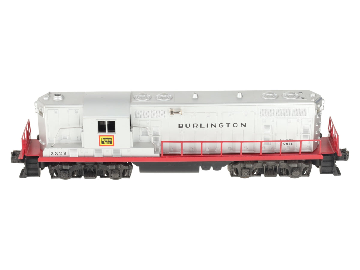 Lionel 2328 Vintage O Burlington GP-7 Powered EMD Diesel Locomotive VG