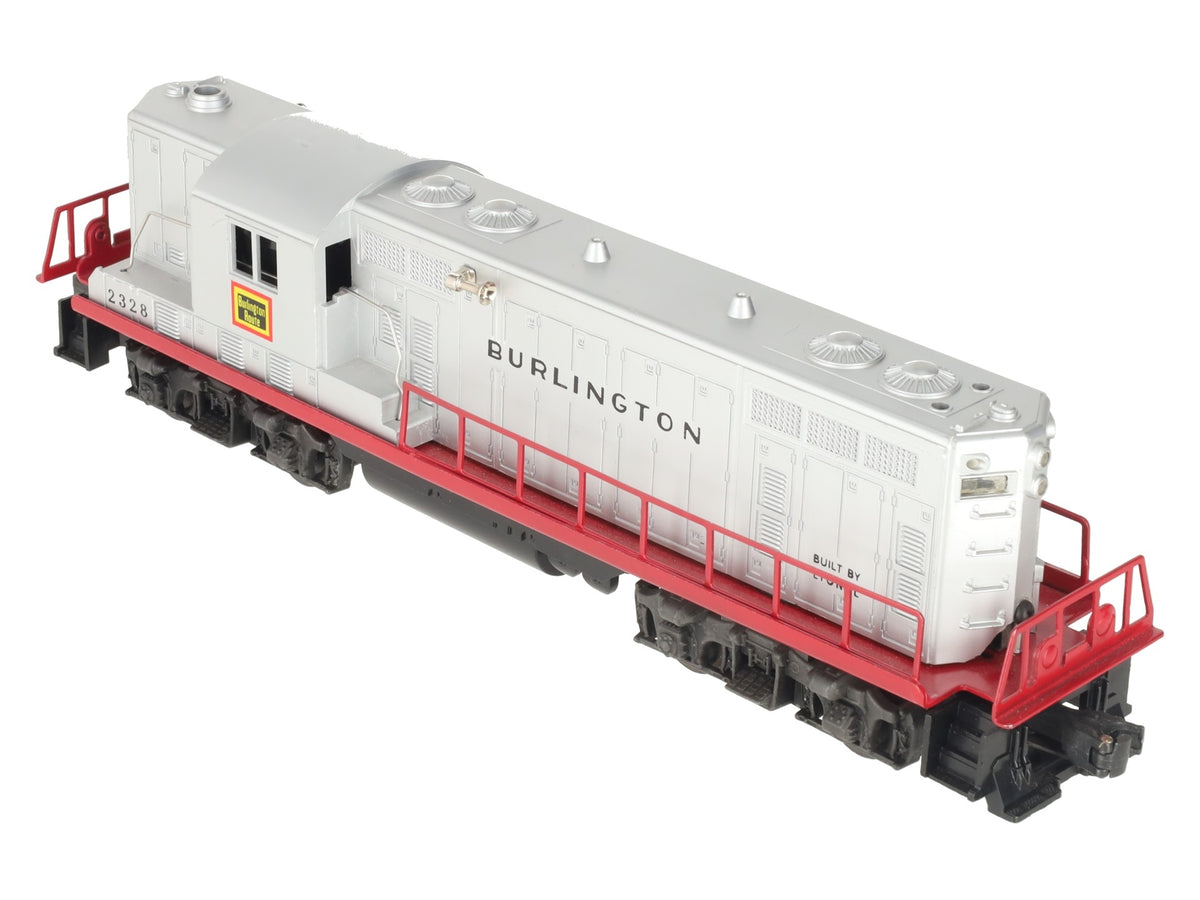Lionel 2328 Vintage O Burlington GP-7 Powered EMD Diesel Locomotive VG