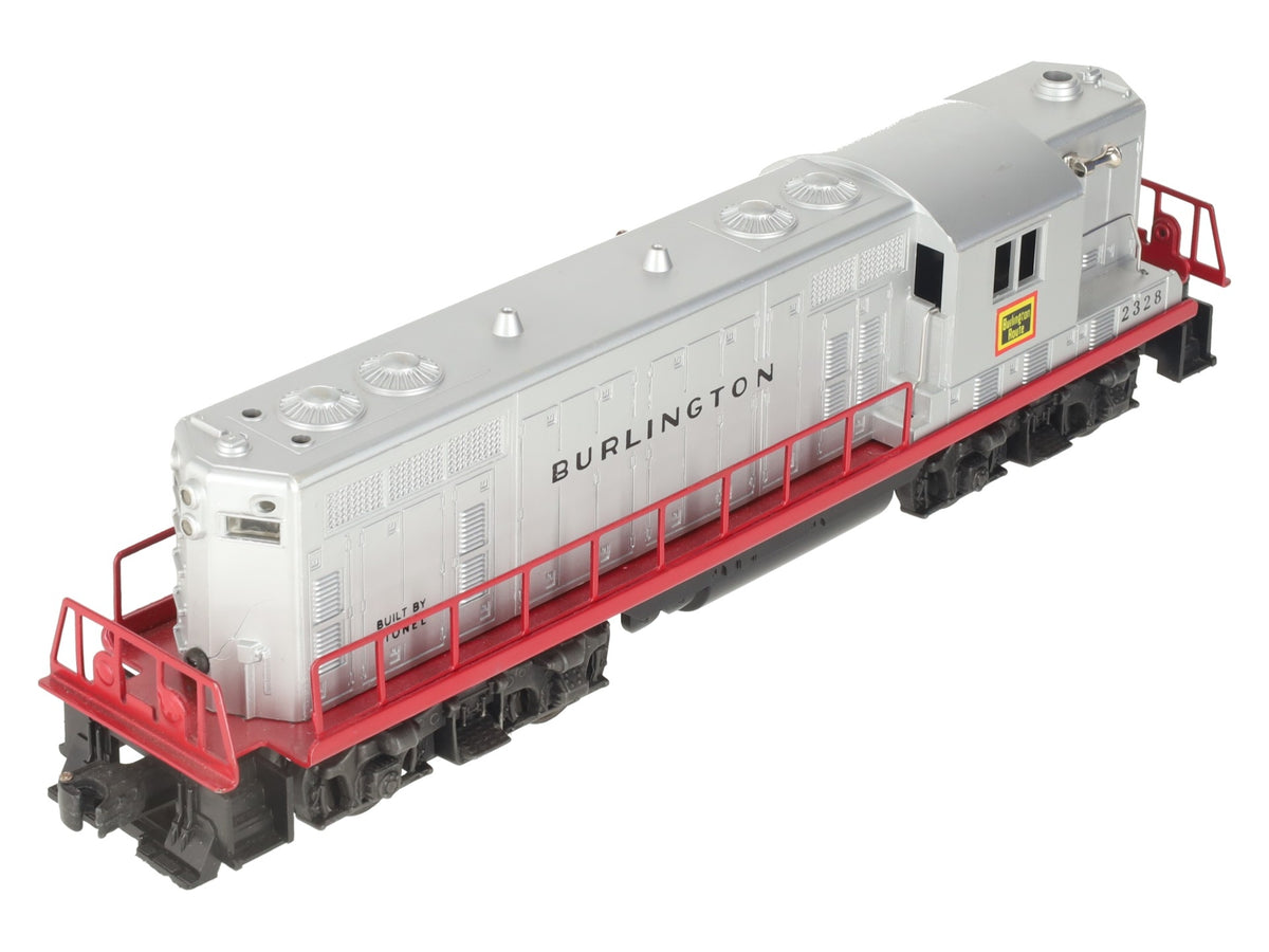 Lionel 2328 Vintage O Burlington GP-7 Powered EMD Diesel Locomotive VG