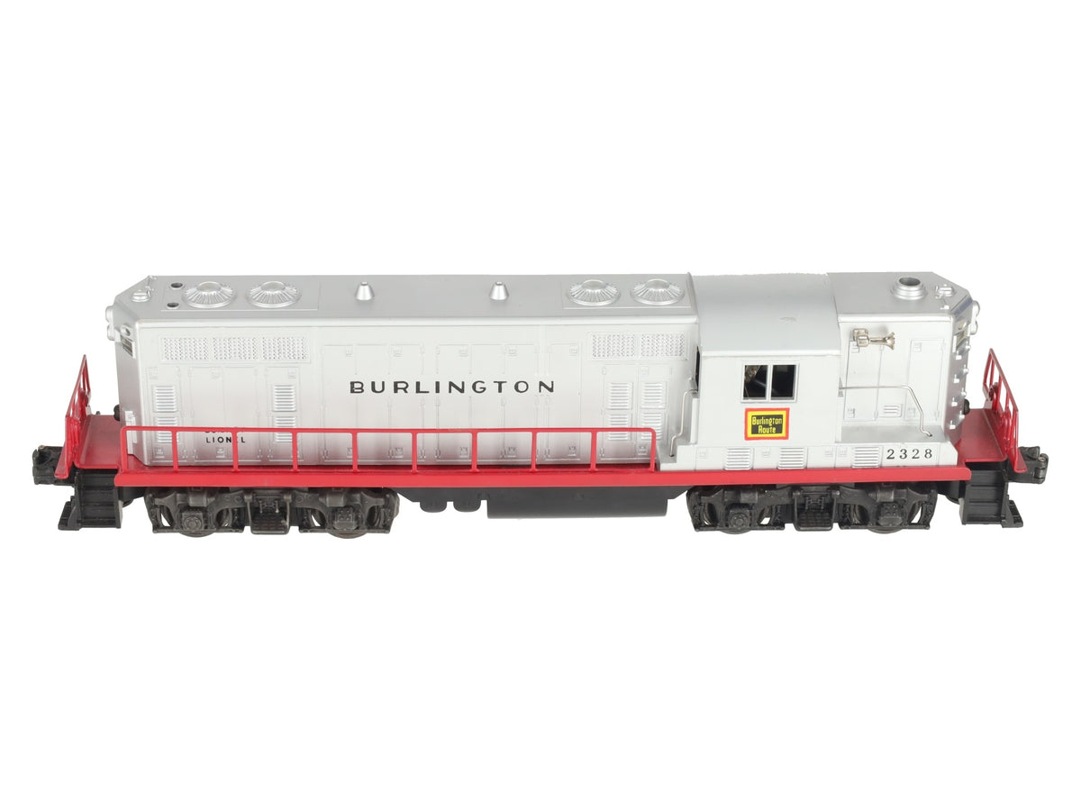 Lionel 2328 Vintage O Burlington GP-7 Powered EMD Diesel Locomotive VG