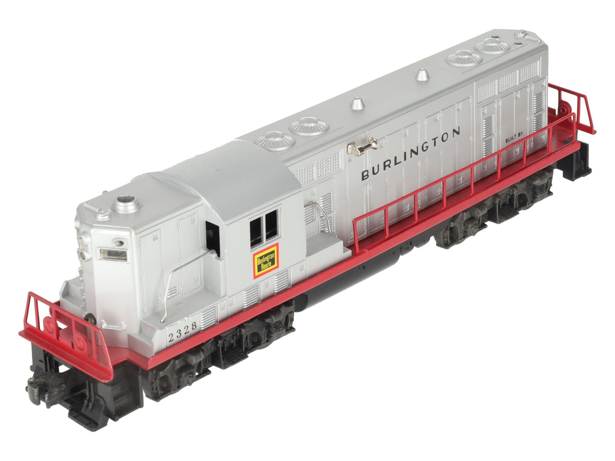 Lionel 2328 Vintage O Burlington GP-7 Powered EMD Diesel Locomotive VG