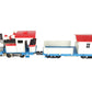 Heartland 06003 G Scale Undecorated Steam Locomotive & Work Caboose EX