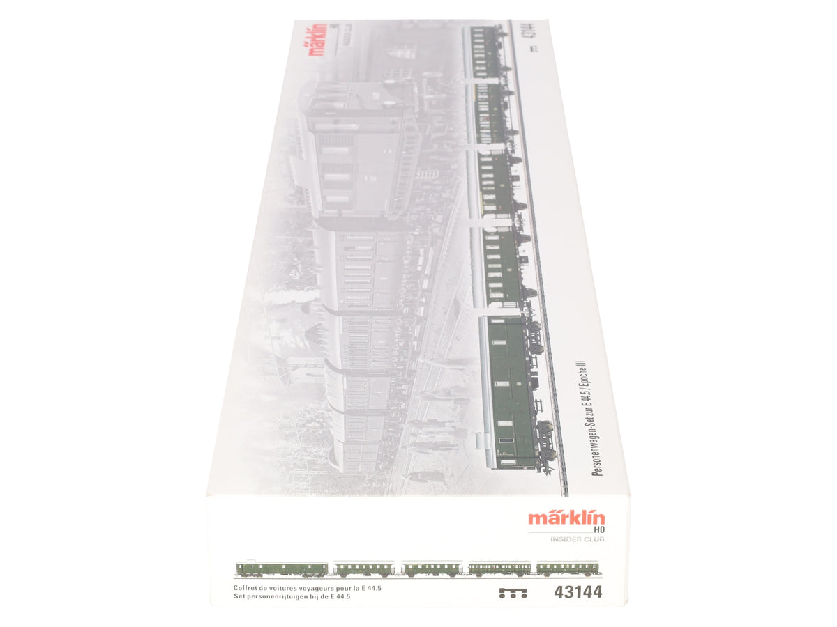 Marklin 43144 HO Scale Class E 44.5 Passenger Car Set (Set of 5) NIB