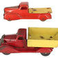 Marx Vintage Pressed Steel Red & Yellow Dump Truck & Flatbed Truck [2] VG