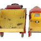 Marx Vintage Pressed Steel Red & Yellow Dump Truck & Flatbed Truck [2] VG
