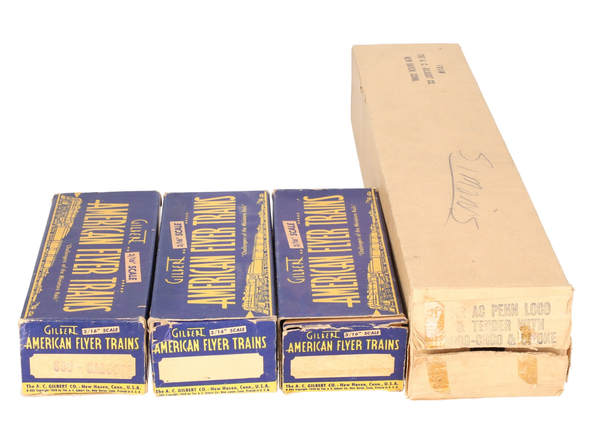 American Flyer 4607 Vintage S Pennsylvania Freight Train VG/Box
