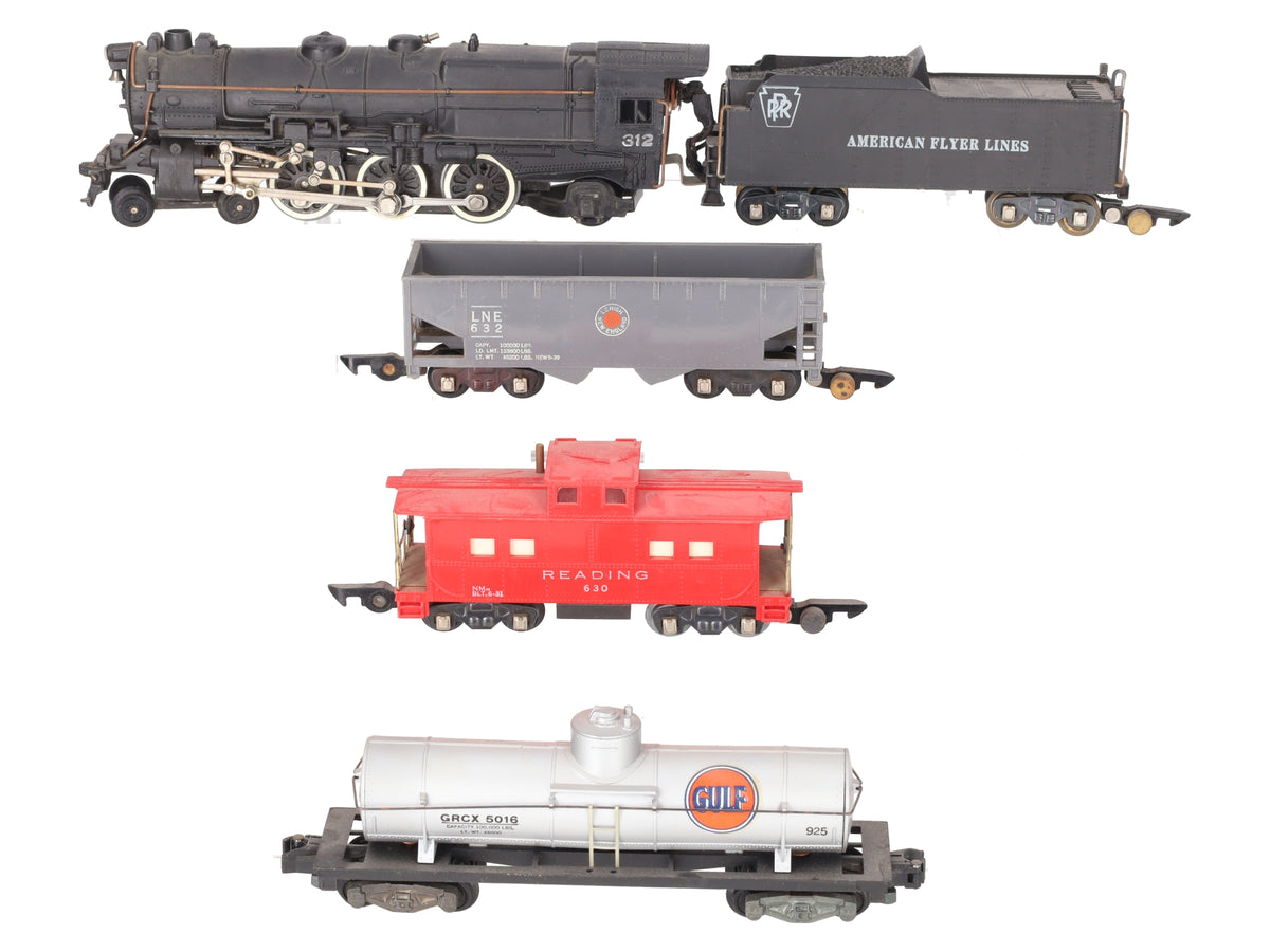 American Flyer 4607 Vintage S Pennsylvania Freight Train VG/Box