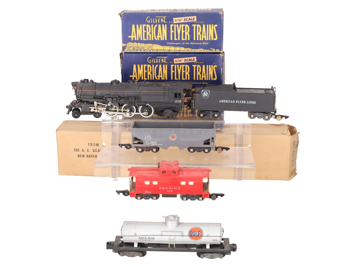 American Flyer 4607 Vintage S Pennsylvania Freight Train VG/Box