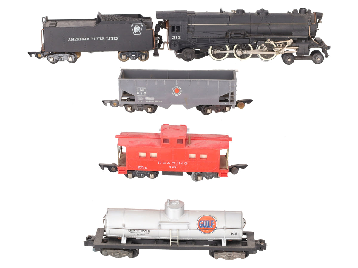 American Flyer 4607 Vintage S Pennsylvania Freight Train VG/Box
