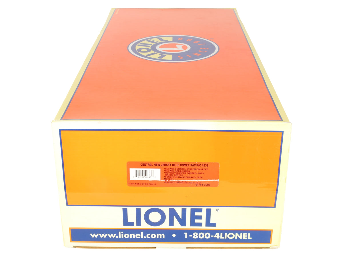 Lionel 6-11335 O Jersey Central Blue Comet 4-6-2 Pacific Steam Locomotive #832 EX/Box