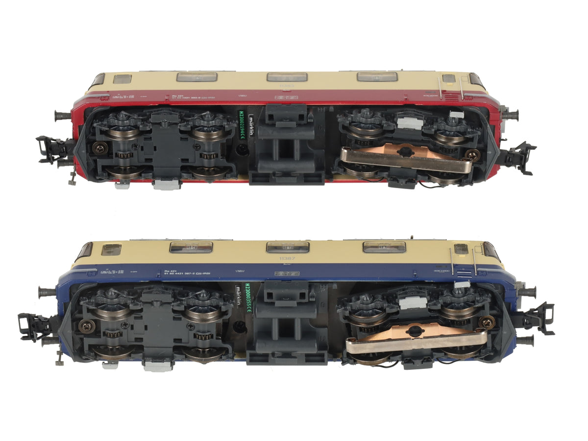 Marklin 37300 HO IRSI Re 421 Electric Locomotive with DCC & Sound (Set of 2)