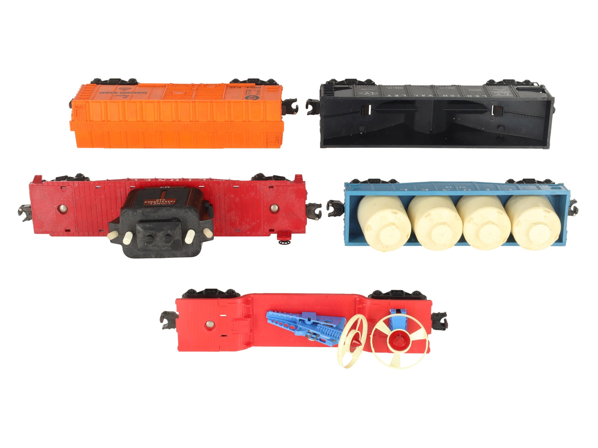 Lionel Vintage O Gauge Train Cars 6024, 25000, 6818, 6112, 3349 [5] VG