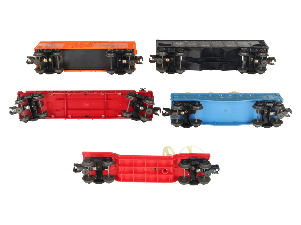 Lionel Vintage O Gauge Train Cars 6024, 25000, 6818, 6112, 3349 [5] VG