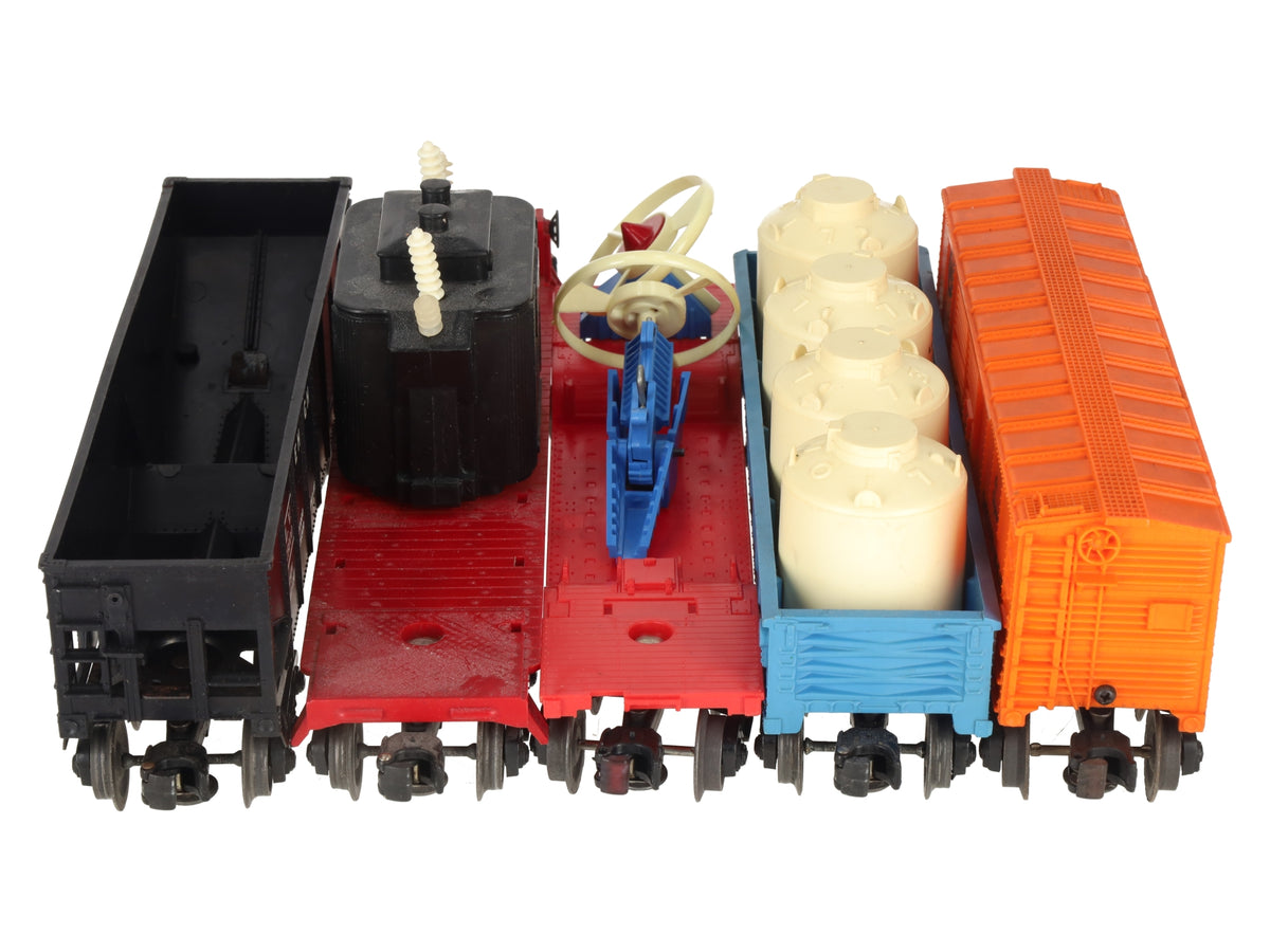 Lionel Vintage O Gauge Train Cars 6024, 25000, 6818, 6112, 3349 [5] VG