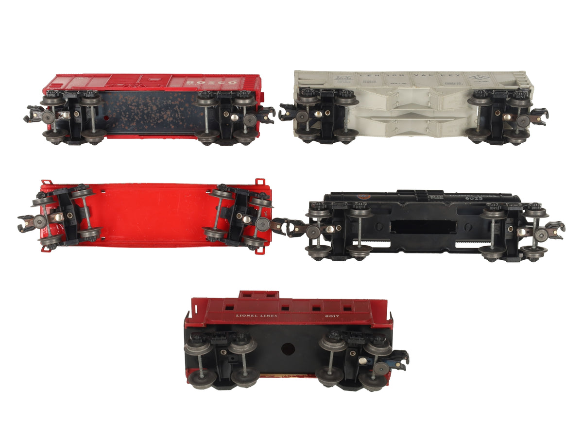Lionel Vintage O Gauge Train Cars 6121, 6025, 6014, 6017, 25000 [5] VG