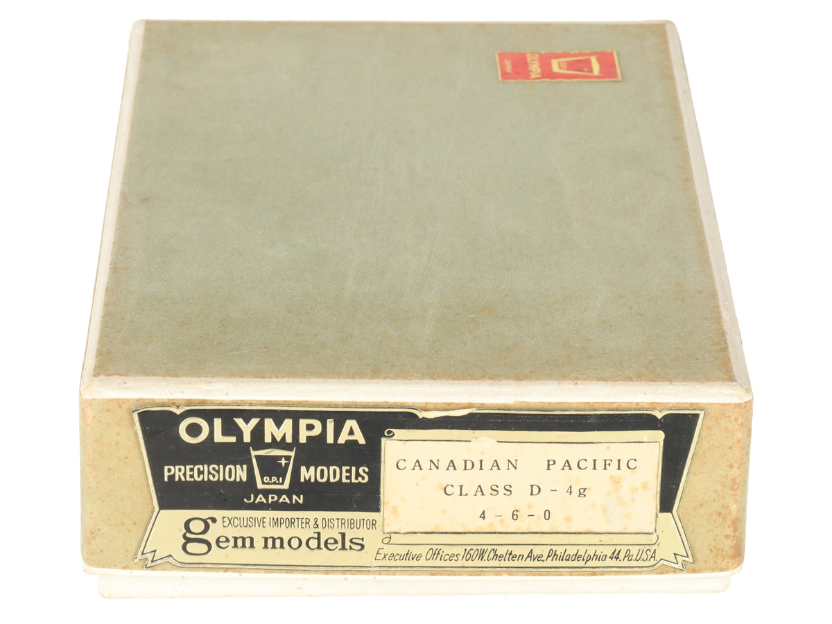 Gem Olympia 445 HO BRASS CP Class D-4g 4-6-0 Steam Loco/Tender - Unpainted VG/Box