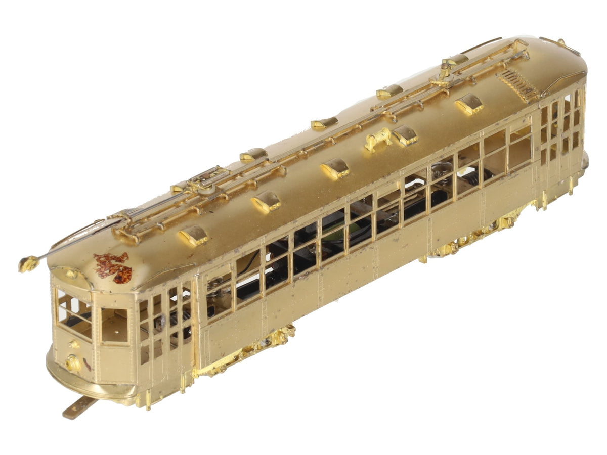 MTS Imports HO Scale BRASS Boston Type 5 Streetcar - Unpainted VG/Box