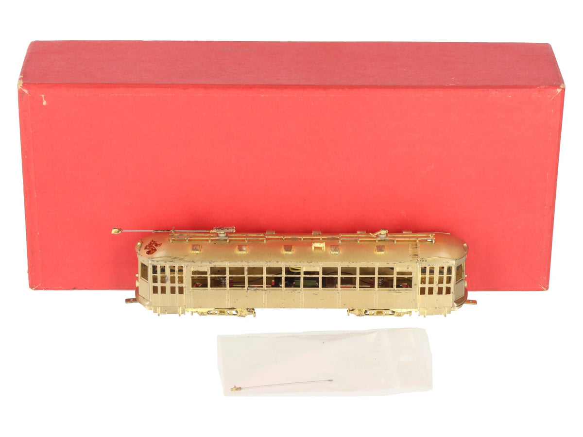 MTS Imports HO Scale BRASS Boston Type 5 Streetcar - Unpainted VG/Box