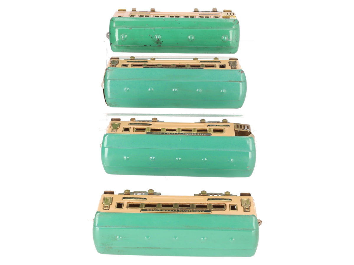 American Flyer Vintage O Prewar Tinplate Passenger Cars 3171, 3172, 3182 [4] VG