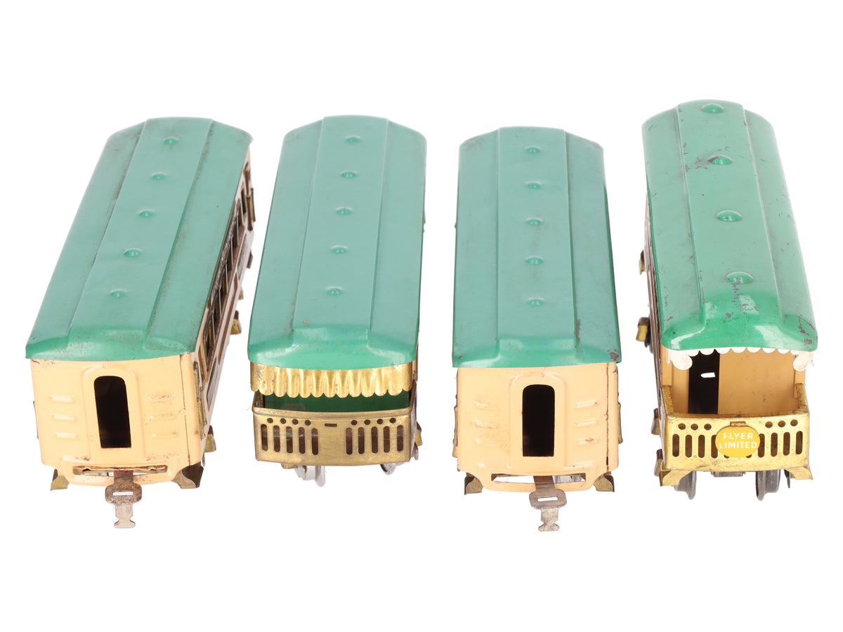 American Flyer Vintage O Prewar Tinplate Passenger Cars 3171, 3172, 3182 [4] VG