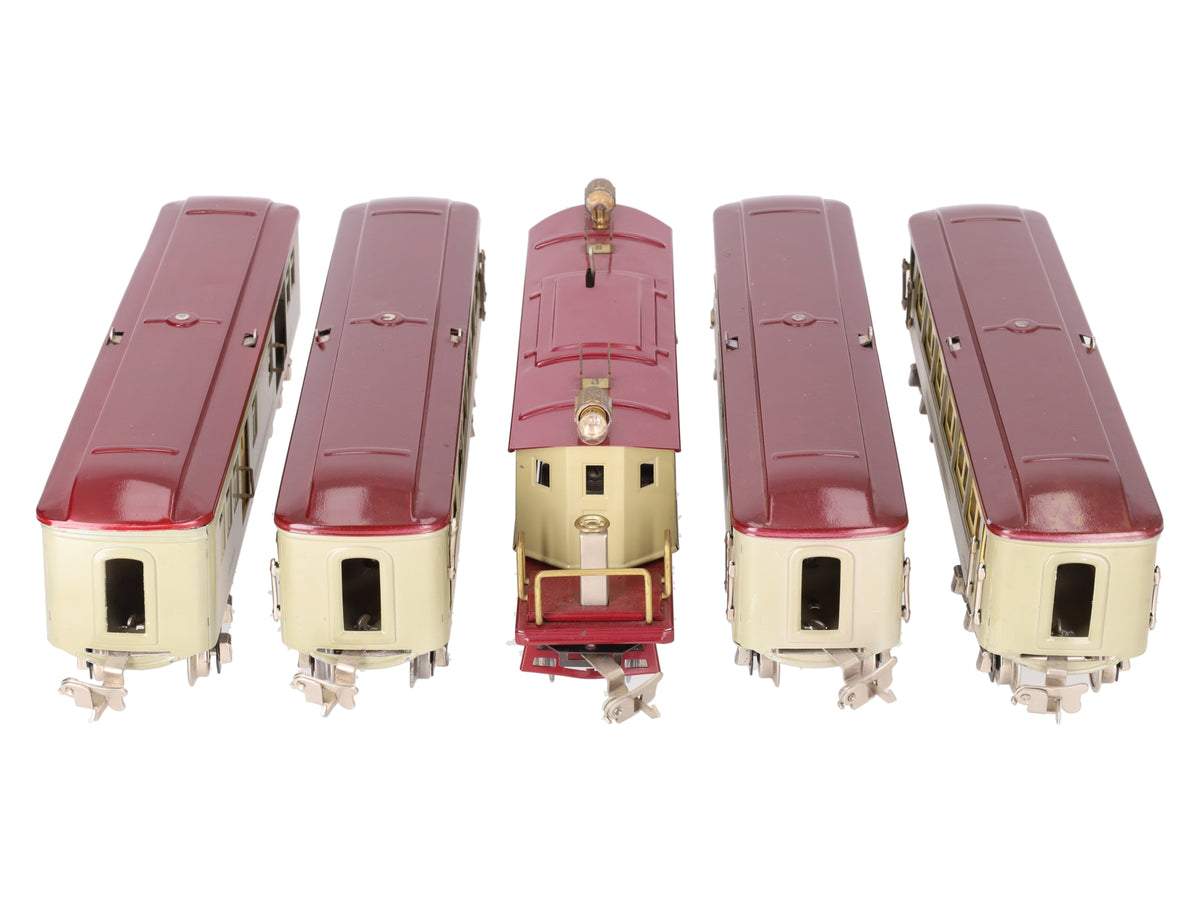 Williams O Reproduction Ives Lines Electric Locomotive & Passenger Cars (5)