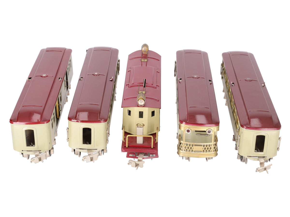 Williams O Reproduction Ives Lines Electric Locomotive & Passenger Cars (5)
