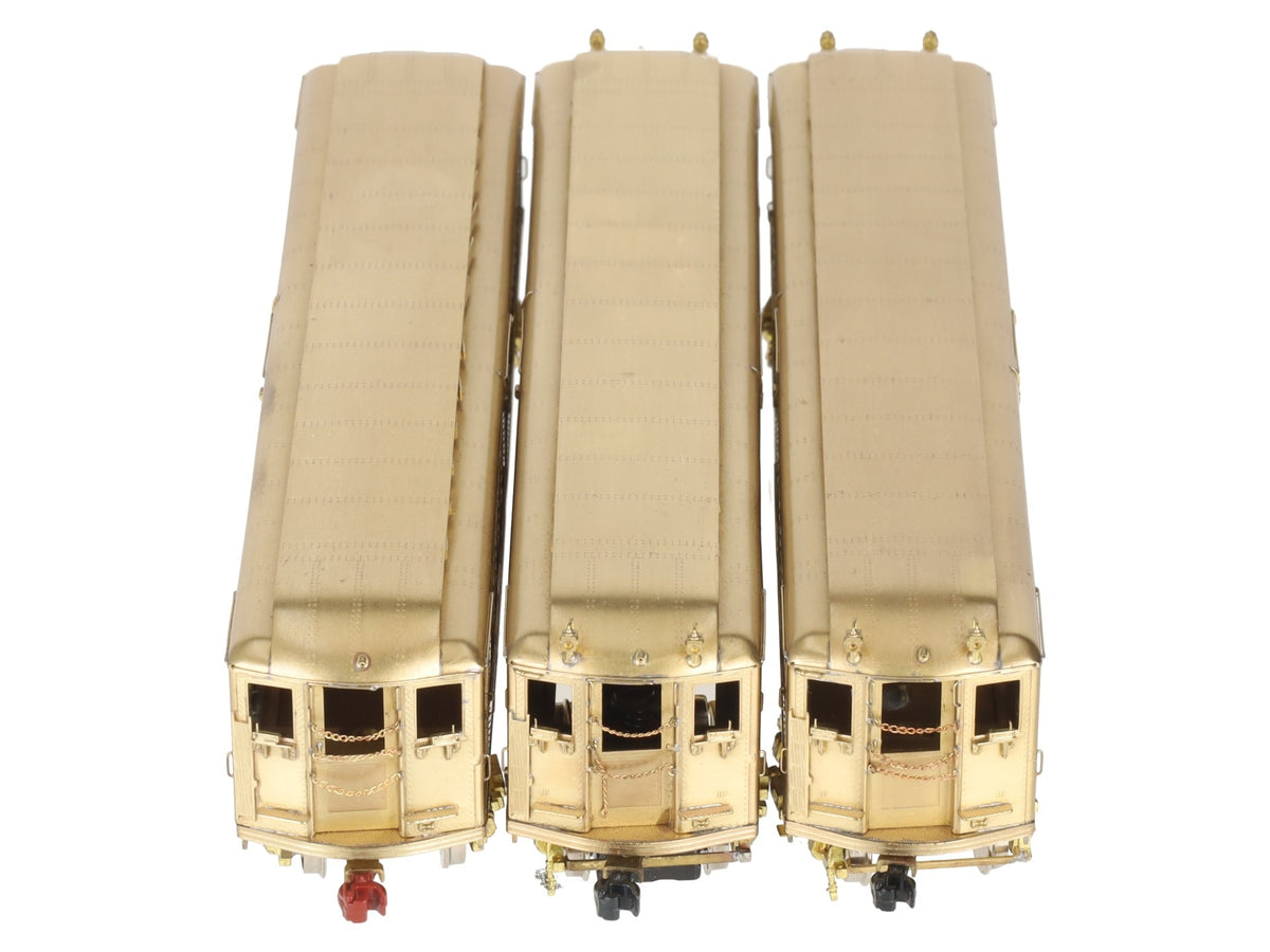 WP Car Corp. HO BRASS IRT Low V Subway 3-Car Set - Unpainted EX/Box