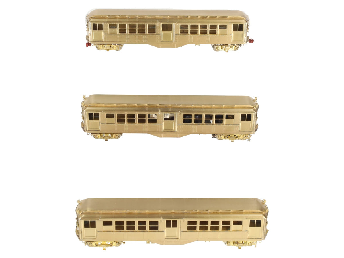 WP Car Corp. HO BRASS IRT Low V Subway 3-Car Set - Unpainted EX/Box
