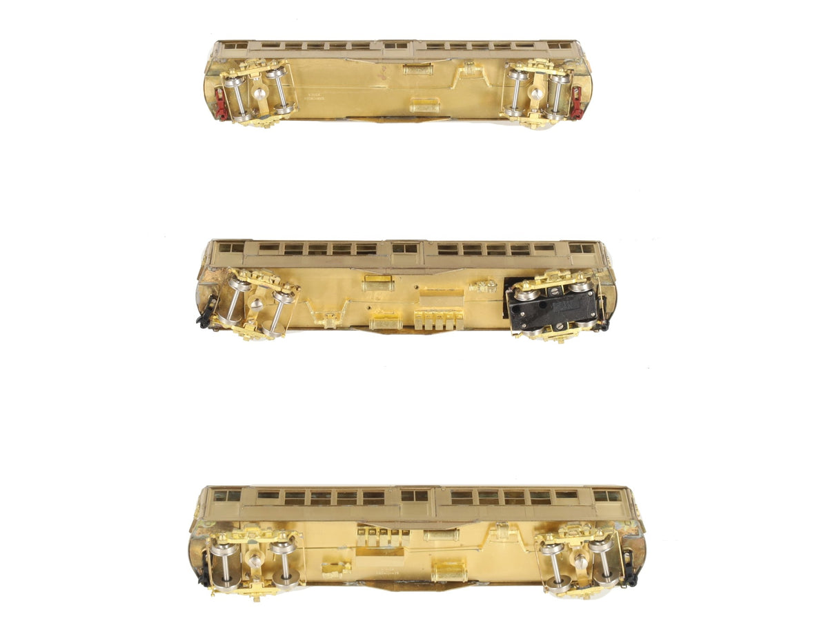 WP Car Corp. HO BRASS IRT Low V Subway 3-Car Set - Unpainted EX/Box
