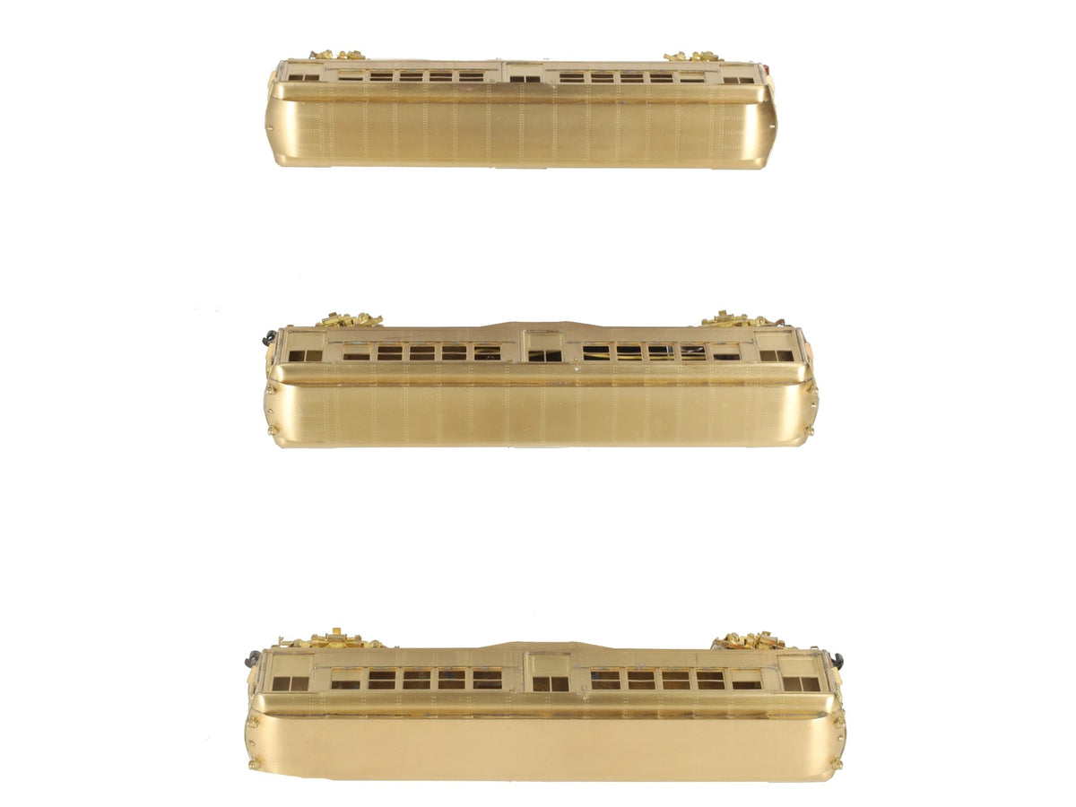 WP Car Corp. HO BRASS IRT Low V Subway 3-Car Set - Unpainted EX/Box