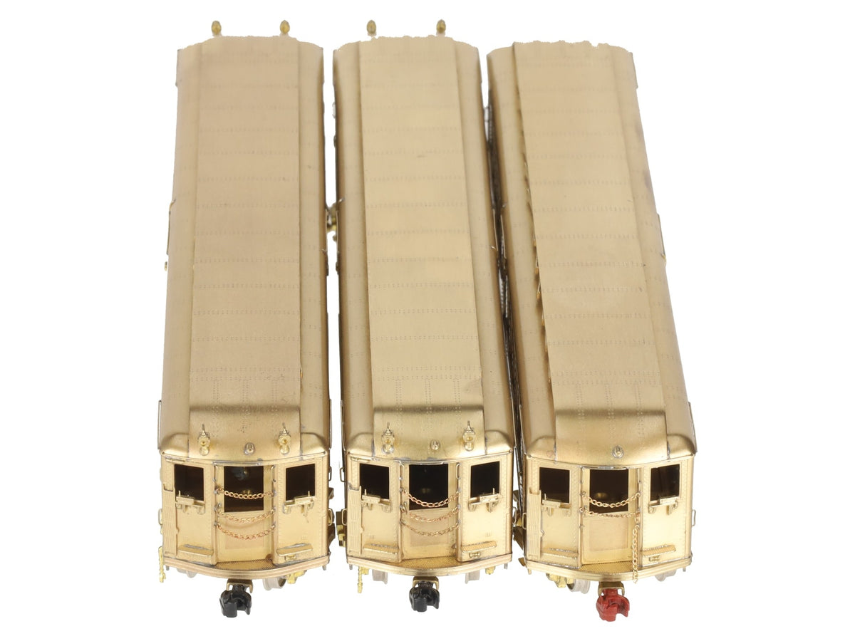 WP Car Corp. HO BRASS IRT Low V Subway 3-Car Set - Unpainted EX/Box
