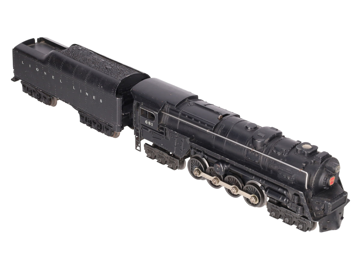 Lionel 681 Vintage O Diecast 6-8-6 S2 Steam Locomotive & 2671WX Tender VG