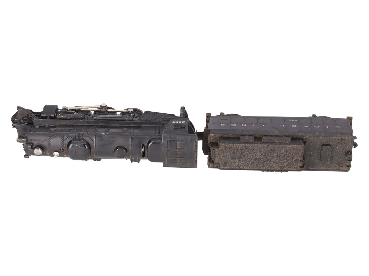 Lionel 2037 Vintage O Gauge 2-6-4 Diecast Steam Locomotive and 6026W Tender VG/Box