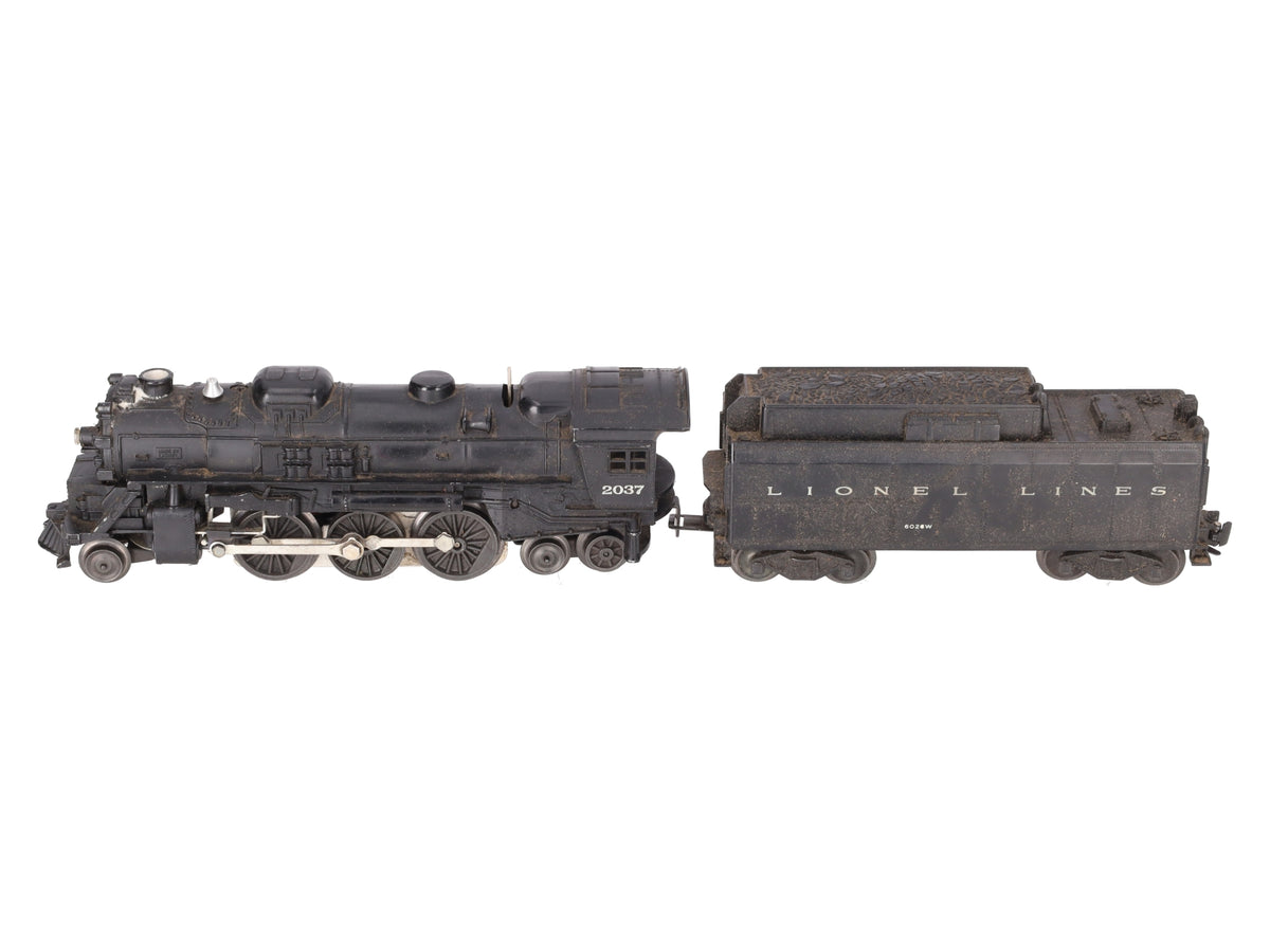Lionel 2037 Vintage O Gauge 2-6-4 Diecast Steam Locomotive and 6026W Tender VG/Box