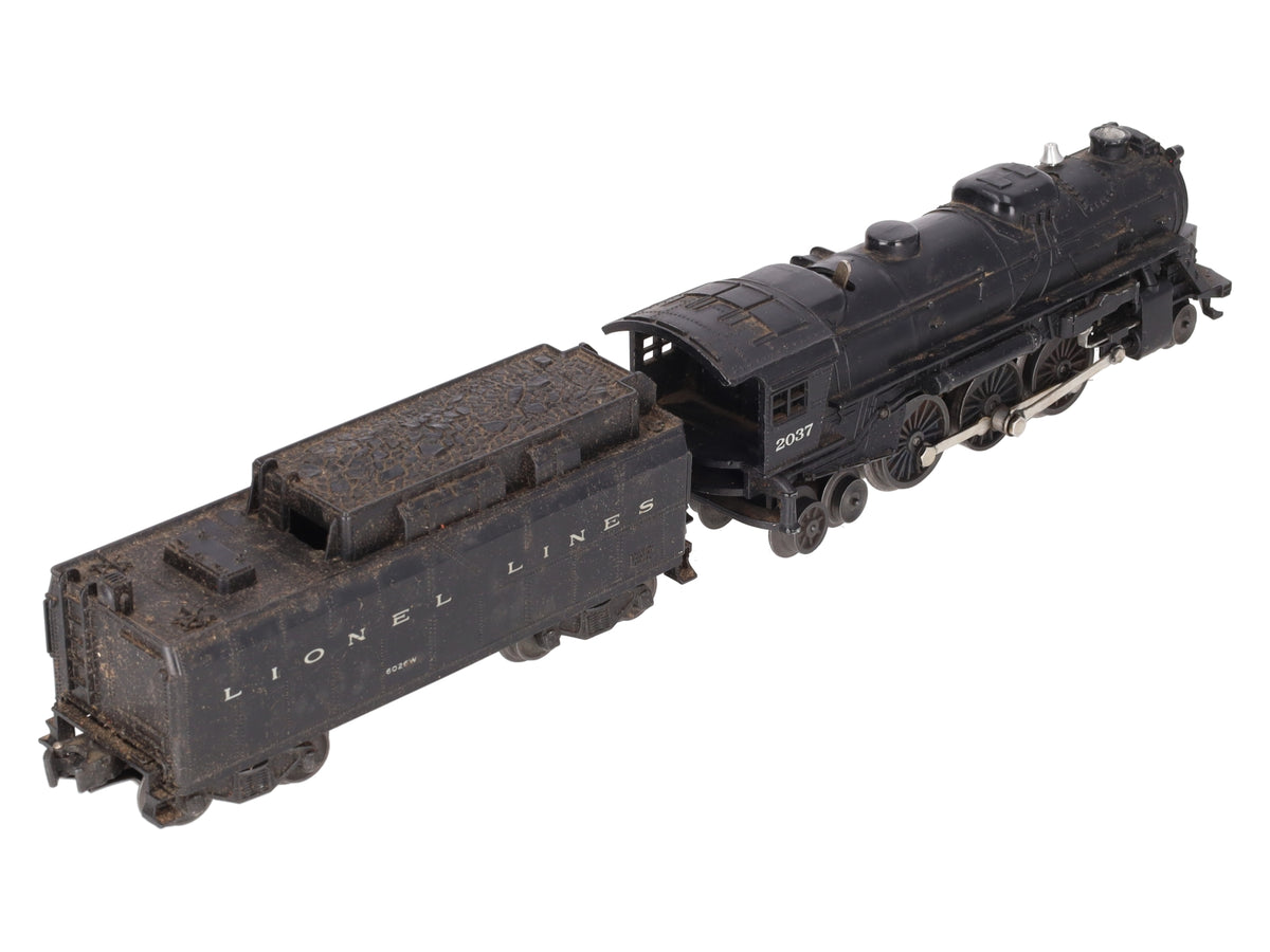 Lionel 2037 Vintage O Gauge 2-6-4 Diecast Steam Locomotive and 6026W Tender VG/Box