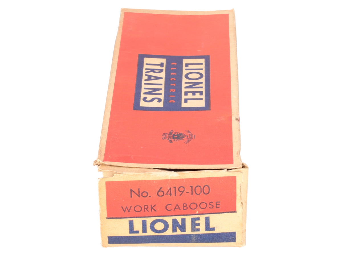 Lionel 6419-100 VIntage O Norfolk & Western Work Caboose - RARE! VG/Box