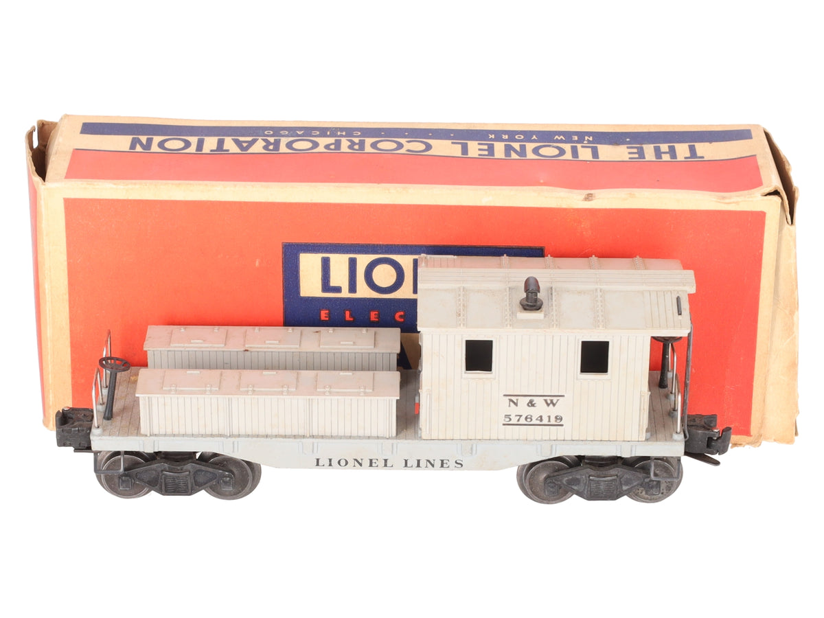 Lionel 6419-100 VIntage O Norfolk & Western Work Caboose - RARE! VG/Box