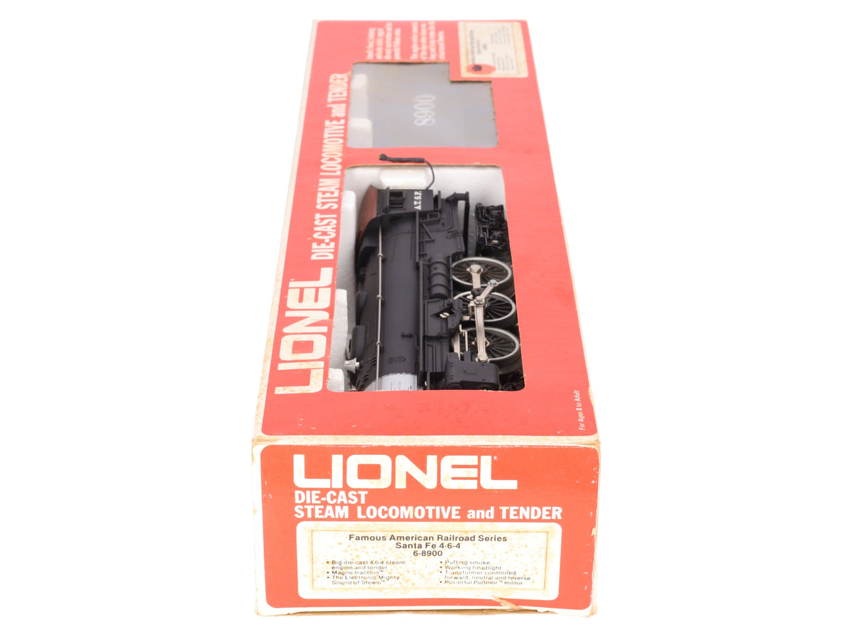 Lionel 6-8900 O Gauge ATSF 4-6-4 Steam Locomotive & Tender #8900 VG/Box