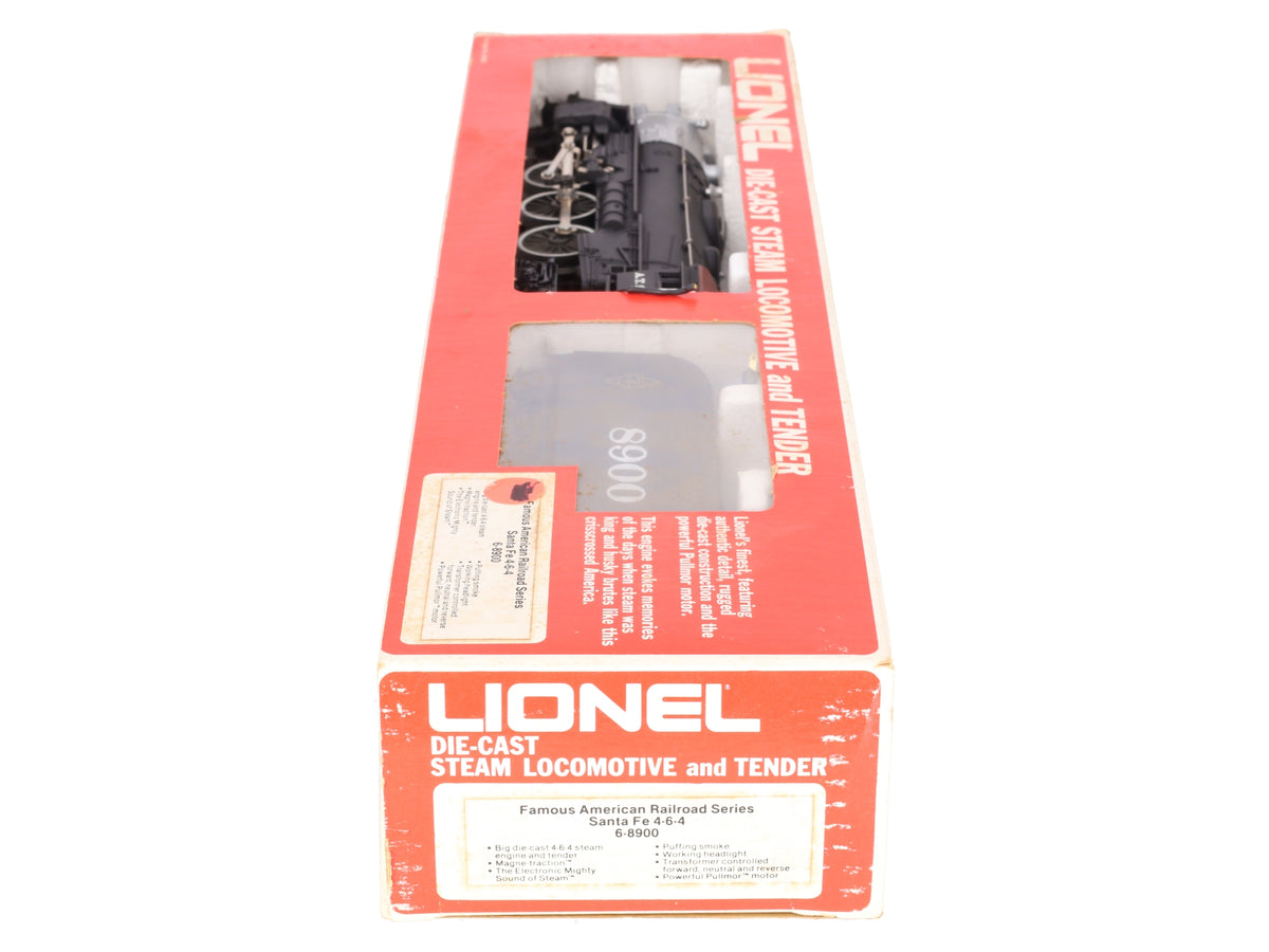 Lionel 6-8900 O Gauge ATSF 4-6-4 Steam Locomotive & Tender #8900 VG/Box
